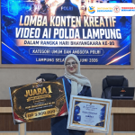Mahasiswi Teknokrat Raih Juara 1 Lomba Konten Kreatif Video AI Polda Lampung 2026